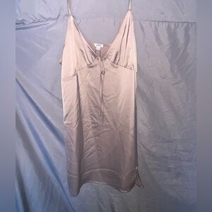 Garage Mauve Pink Satin Slip Mini Dress